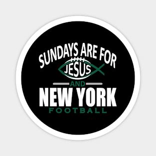 New York Pro Football - Funny Jesus on Sunday Magnet